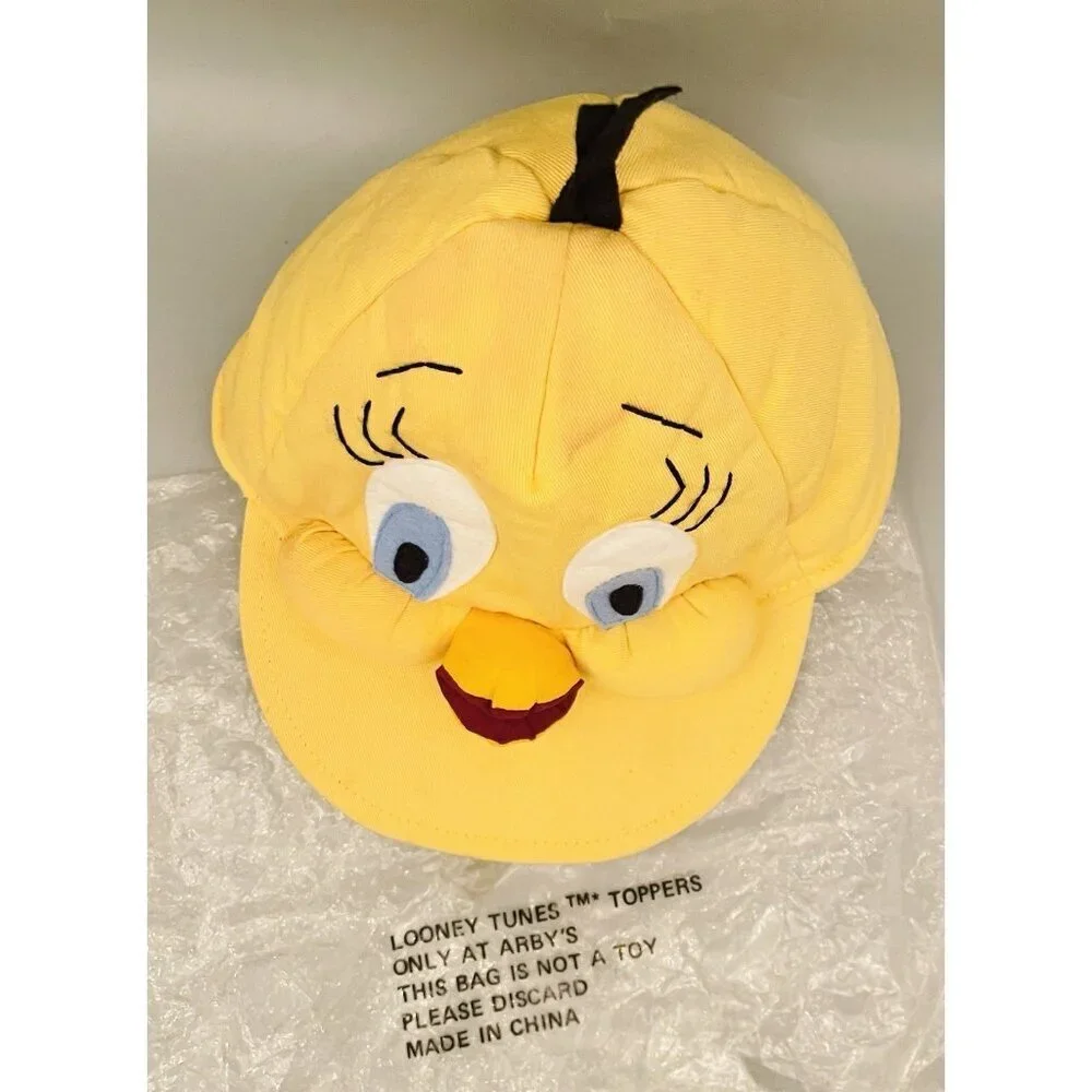 Looney Tunes Tweety Bird SnapBack Hat Plush Cap 1989 Arby’s Toppers Cartoons